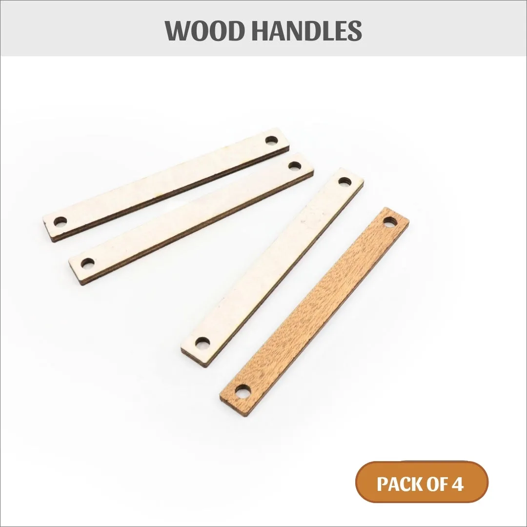 Wood handles, wood braces, wood cantilever (set of 4), HD 37