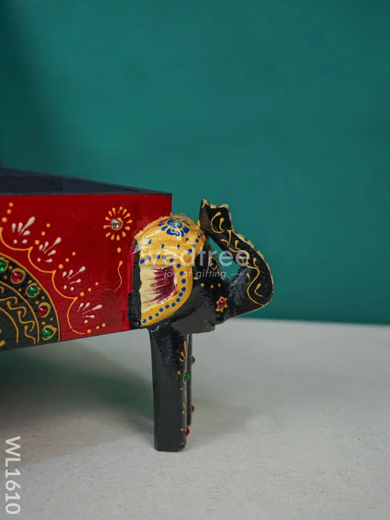 Wooden Hand Painted Jewelery Organiser with Elephant Legs - WL1610