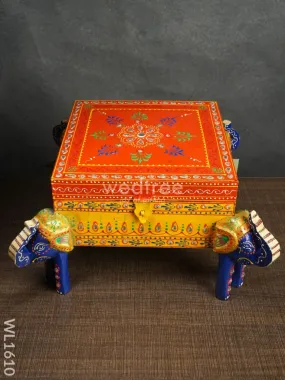 Wooden Hand Painted Jewelery Organiser with Elephant Legs - WL1610