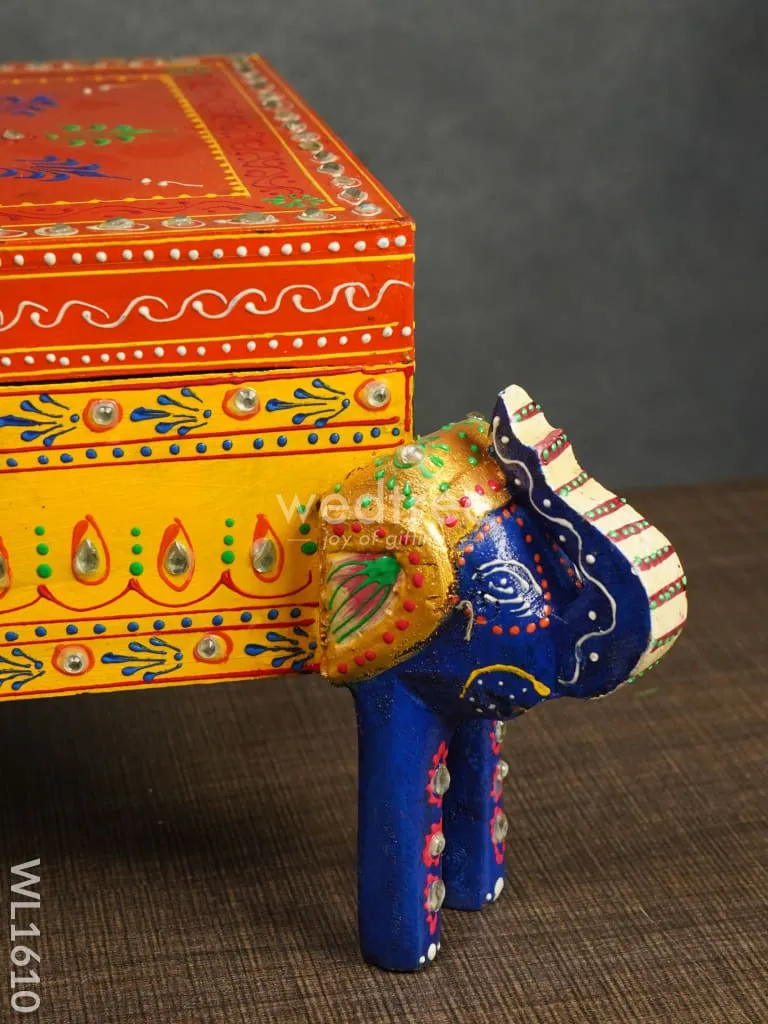 Wooden Hand Painted Jewelery Organiser with Elephant Legs - WL1610