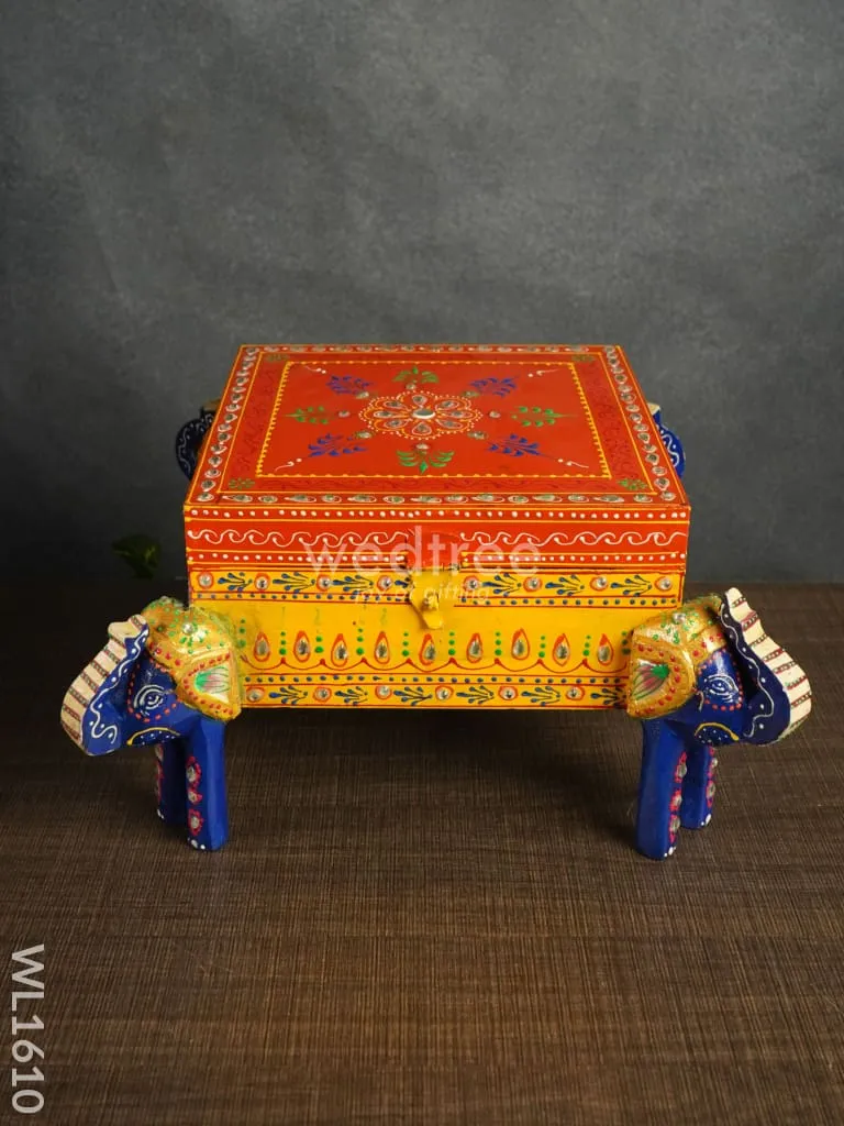 Wooden Hand Painted Jewelery Organiser with Elephant Legs - WL1610