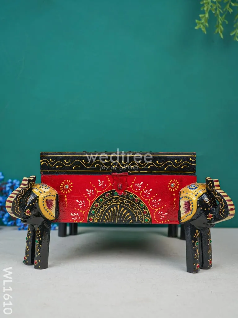 Wooden Hand Painted Jewelery Organiser with Elephant Legs - WL1610