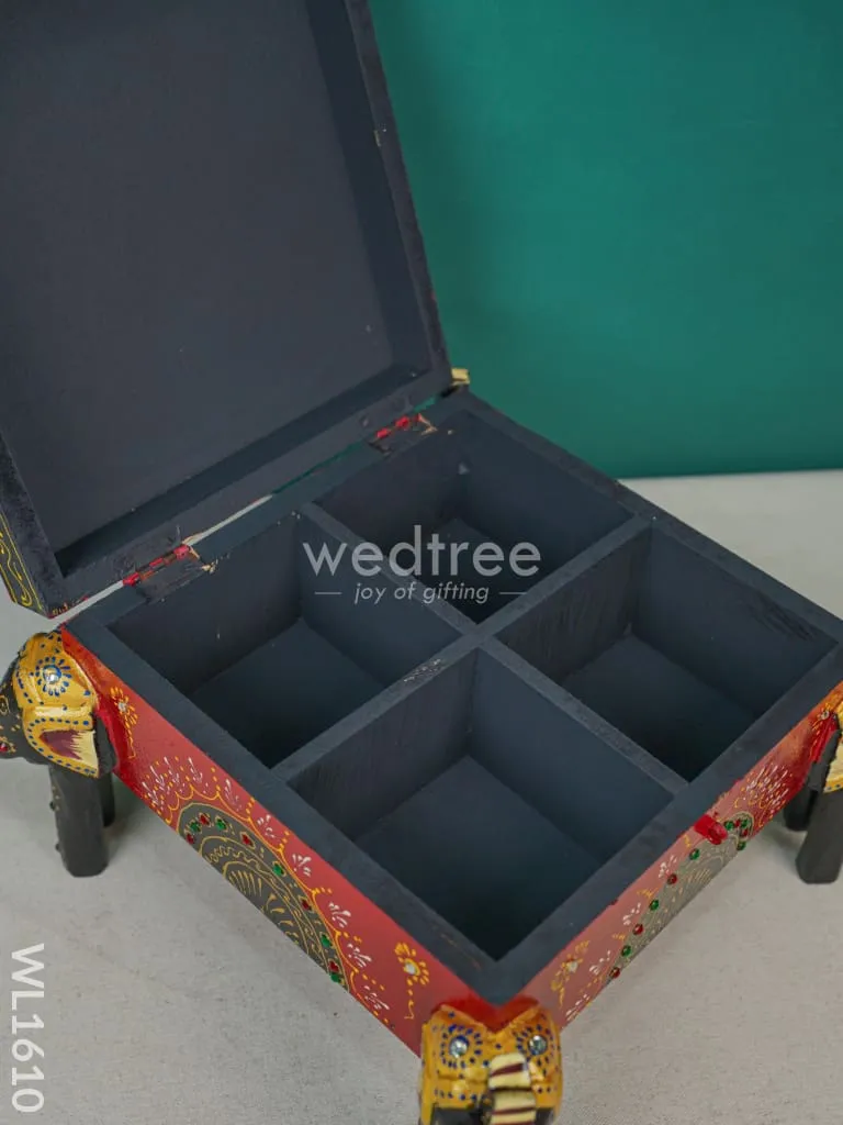 Wooden Hand Painted Jewelery Organiser with Elephant Legs - WL1610