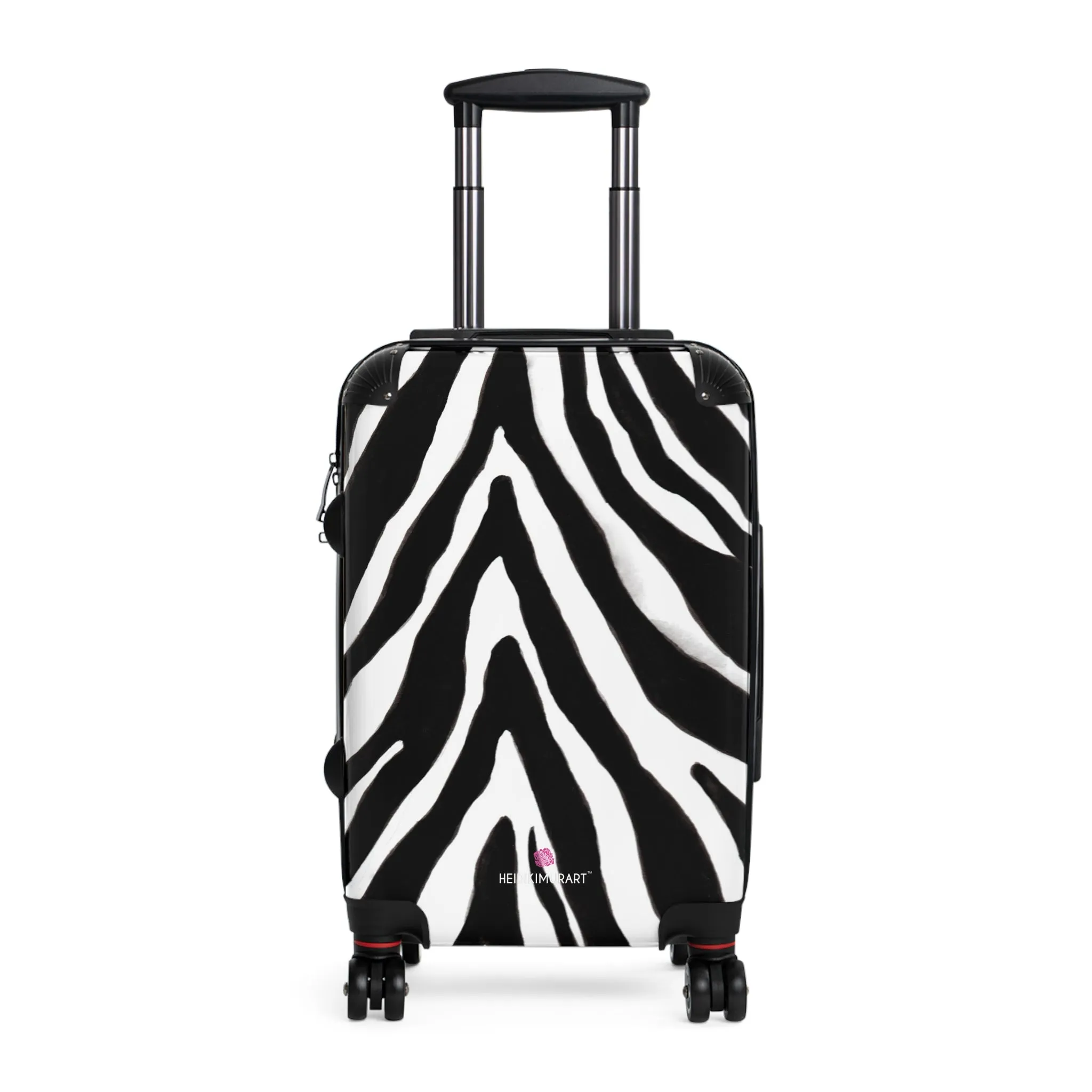 Zebra Print Best Suitcases, White and Black Zebra Striped Animal Print Designer Suitcase Luggage (Small, Medium, Large)