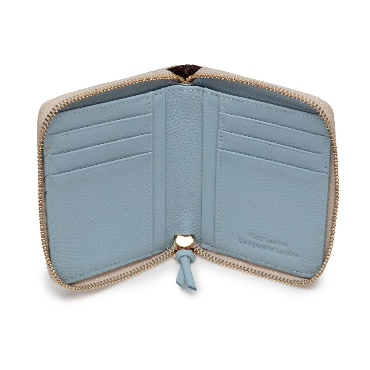 Zipper Purse/Wallet Stone - Lt Blue