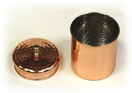 Zuccor Stainless Steel Canister w/ Hammered Copper Plated Exterior - 5.5"